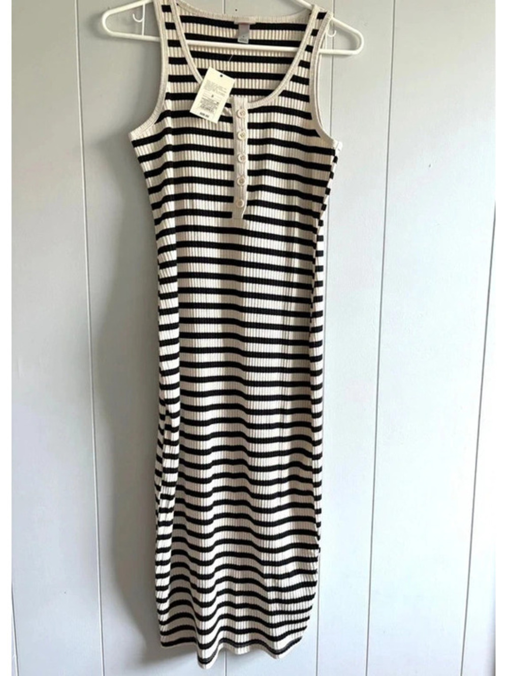 Womens Small A New Day Sleeveless Midi Dress Striped New